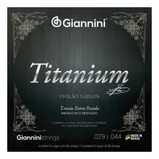 Encordoamento Violão Nylon Giannini Titanium Extra Pesada Foto mini  2