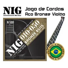 Encordoamento Violão Aço 010 050 Nig N500 Foto mini 2