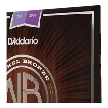 Encordoamento Violão Aço .011 D'addario Nickel Bronze Nb1152 Foto mini 4