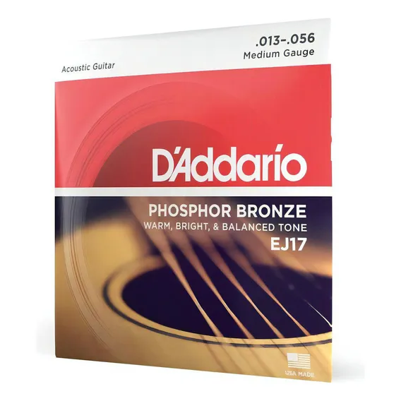 Encordoamento Violão Aço .013 D'addario Phosphor Bronze Ej17 Foto 1