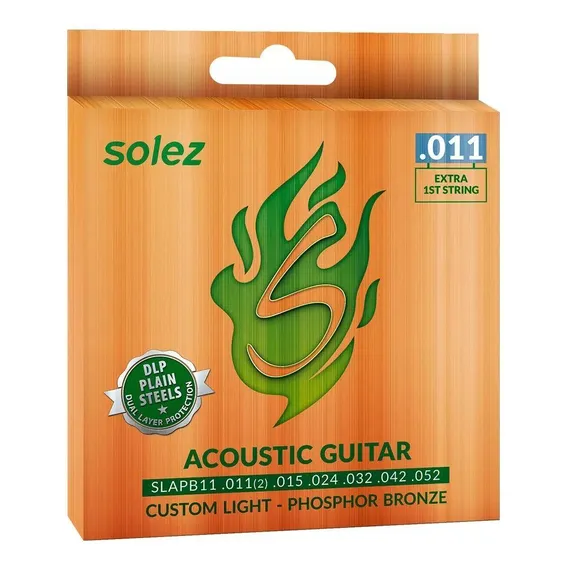 Encordoamento Violão Aço Solez 011 Slapb11 Fosforo Bronze Foto 1