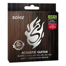 Encordoamento Violão Aço Solez 011 Slaspb11 Bronze Foto mini 1