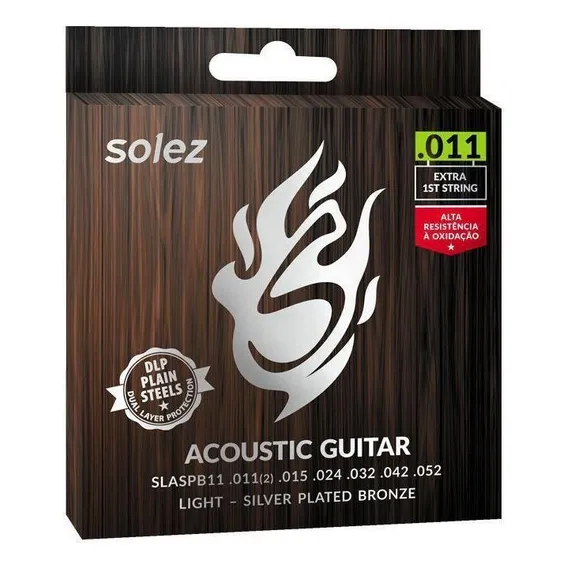 Encordoamento Violão Aço Solez 011 Slaspb11 Bronze Foto 1