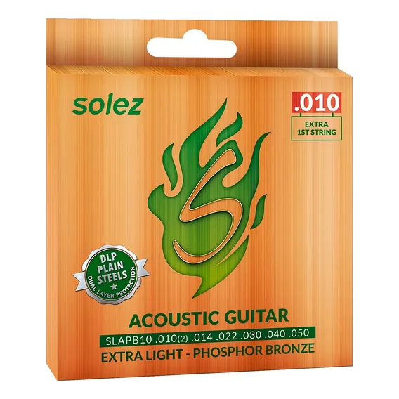 Encordoamento Violão Aço Solez Slapb10 .010 Phosphor Bronze Foto 1