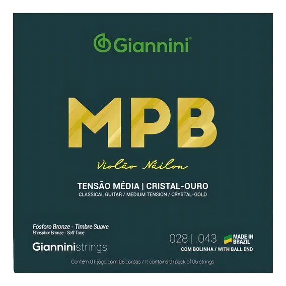 Encordoamento Violão Genwbs Série Mpb Nylon Médio Giannini Foto 1