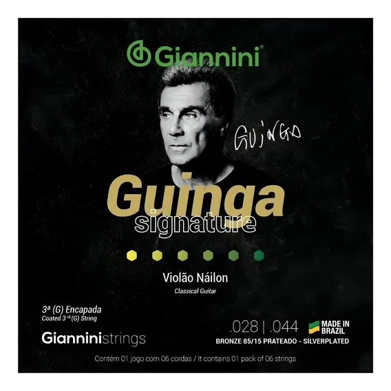 Encordoamento Violão Nylon Giannini Guinga Sscgg 10 Jogos Foto 1
