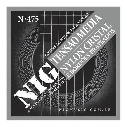 Encordoamento Violão Nylon NIG N475 Tensão Média Foto 1