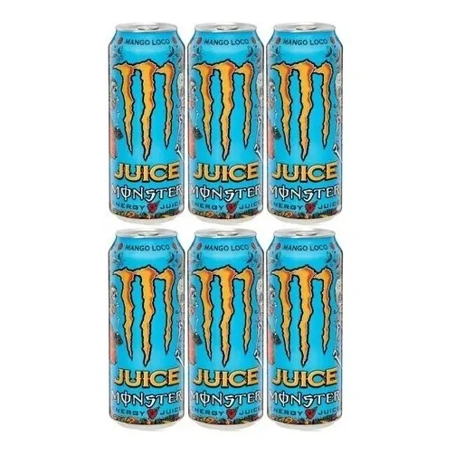 Energetico Monster Energy Fardo Com 6 Latas De 473ml Sabores Monster Energy Drink Juicy Mango Loco Foto 1