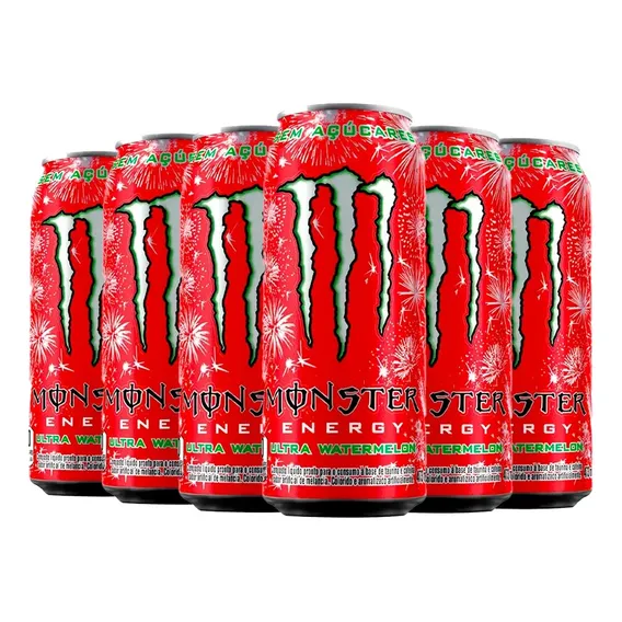 Energetico Monster Energy Ultra Watermelon 473ml Caixa Com 6 Foto 1