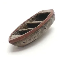 Enfeite Aquário Barco Canoa Pequeno Foto  mini 1