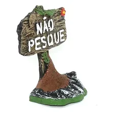 Enfeite Aquário Placa Não Pesque Fragata Foto mini  2