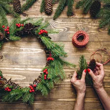 Enfeite de decoração de Natal com pinhas naturais e pinhas Mylin 96 unidades Foto mini 2
