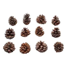 Enfeite de decoração de Natal com pinhas naturais e pinhas Mylin 96 unidades Foto mini 3