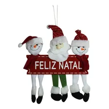 Enfeite De Natal Bonecos Papai Noel E Bonecos De Neve Foto  mini 1