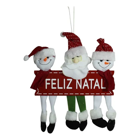 Enfeite De Natal Bonecos Papai Noel E Bonecos De Neve Foto 1