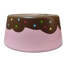 Enfeite Decorativo Mesa De Festa Doce Pudim Fake Em Ceramica Cor Rosa Foto mini 3