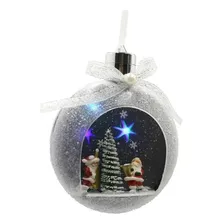 Enfeite Mini Globo Led Árvore Pisca Rgb Enfeite Natal 12cm Foto  mini 1