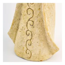 Enfeite Nossa Senhora Prata E Perola 25x7x6cm Arte Sacra Cor Bege Foto mini  3