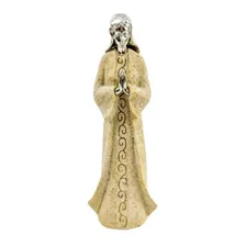 Enfeite Nossa Senhora Prata E Perola 25x7x6cm Arte Sacra Cor Bege Foto  mini 1