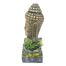 Enfeite Para Aquário -cabeça De Buda Com Arranjo Foto mini  3
