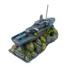 Enfeite Para AquƔrio - Navio Destroyer Foto mini 3
