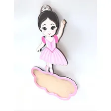 Enfeite Placa Porta Quarto Menina Bailarina Gravamos Nomes Cor Rosa Foto mini  3