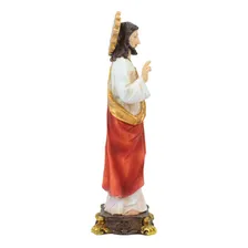 Enfeite Resina Sagrado Coração De Jesus 21cm Foto mini 3