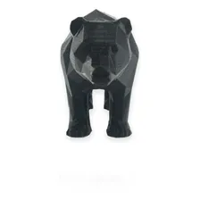 Enfeite Urso Bear Wall Street Geométrico Decoração 3d Preto Foto mini  3