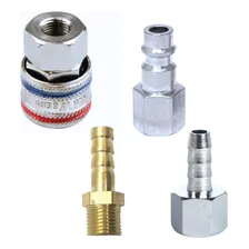 Engate Rápido 4 Peças Rosca 1/4 Npt Para Compressor Kit 4 Foto mini  2