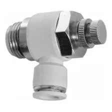 Engate Rápido 90° Com Registro 1/2 X 6,8mm - Blukit 311043 Acabamento Niquelado Cor Branco Foto  mini 1