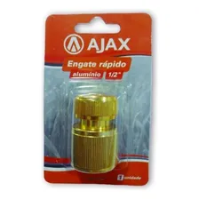 Engate Rápido Para Mangueira Em AlumÃnio Dourado 1/2 - Ajax Foto mini 3