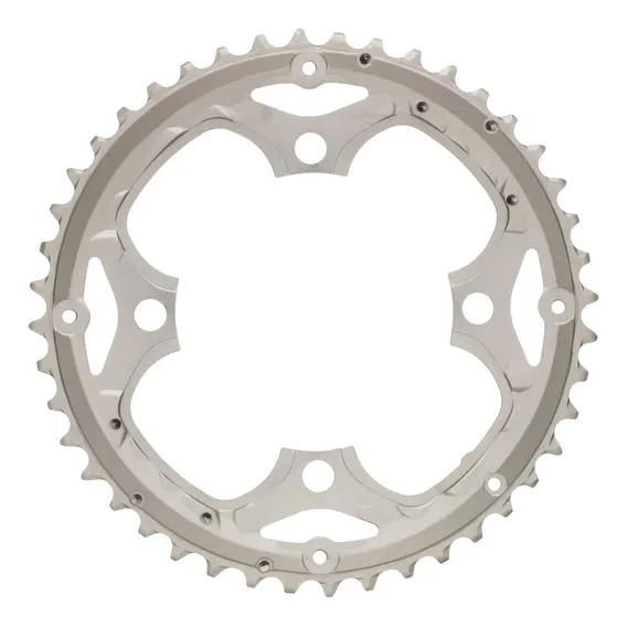 Engrenagem Coroa Shimano Deore Lx 44 Dente 9v Fc-t661 Xt Slx Cor Prata Foto 1