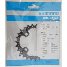 Engrenagem Coroa Shimano Slx M675 26d Bcd 64mm 2x10 Preto Foto mini 4