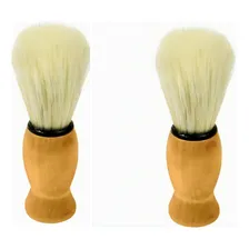 Enox Pincel Barba Pequeno Kit C/2 Cerdas Naturais Cor Palha Foto mini 1