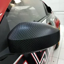 Envelopamento Fibra Carbono 4d Preto - 0,70 X 5m + Espátula Foto mini 4