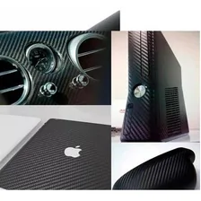 Envelopamento Fibra Carbono Preto 1mx30cm Para Coluna Carro Foto  mini 1