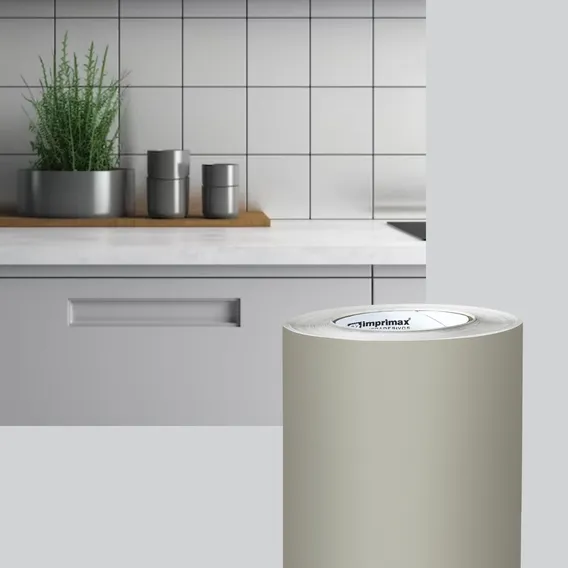 Envelopamento Vinil Adesivo Jateado Cinza Glacial 1,22x4m Foto 1