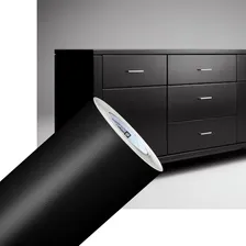 Envelopamento Vinil Adesivo Jateado Opaco Preto 0,61x2m Foto  mini 1