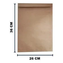 Envelope A4 Saco Kraft Pardo 26x36 Cm Scrity 250 Unid Full Foto mini 2