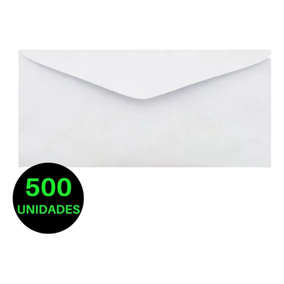 Envelope Carta Para Correios 114x229mm Branco Sem Janela Liso Foto 1