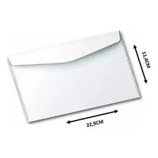 Envelope Carta Para Correios 114x229mm Branco Sem Janela Liso Foto mini 2