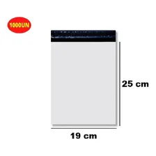 Envelope Plástico Branco 19x25 1000 Un Lacre Sedex Correios Foto mini 4