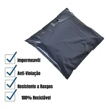 Envelope Plastico Correios De Seguranca Cinza 26x36 100 Unid Foto mini 4