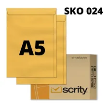 Envelope Saco Amarelo Sko 24(meio A4)-18,5x 24,8cm-cx. C/500 Kraft Ouro Foto mini 2