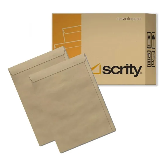 Envelope Saco Kraft Natural Pardo 176x250 Com 100 Unidades Foto 1