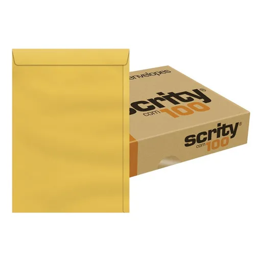 Envelope Saco Kraft Ouro Sko341 310x410 Scrity 100 Unidades Foto 1
