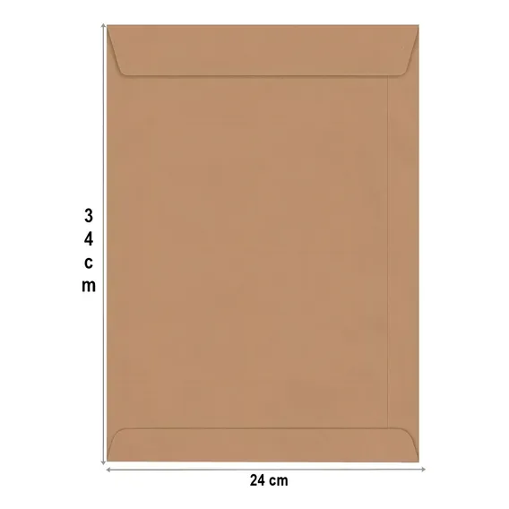 Envelope Saco Kraft Pardo Skn132 A4 229x324mm Scrity 10un Foto 1