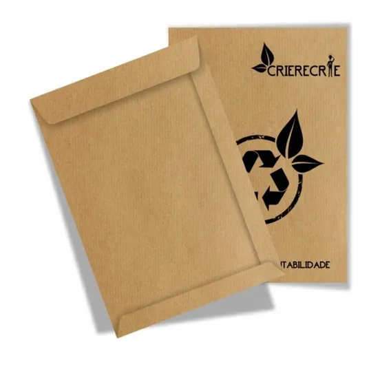 Envelope saco ofício (dl) IMAGEMCOMERCIAL Envelope saco kraft con design lisa kraft natural para papel tamanho A4 Foto 1