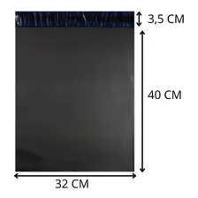 Envelope Segurança Cinza Saco Embalagem 32x40 - 100 Unidades Foto mini 2