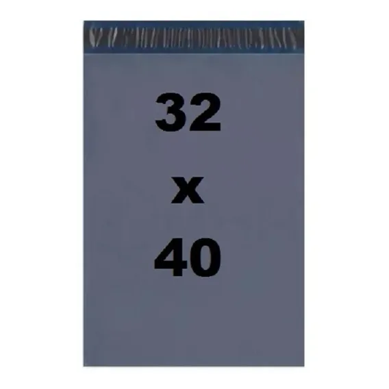 Envelope Segurança Cinza Saco Embalagem 32x40 32 X 40 1000un Foto 1